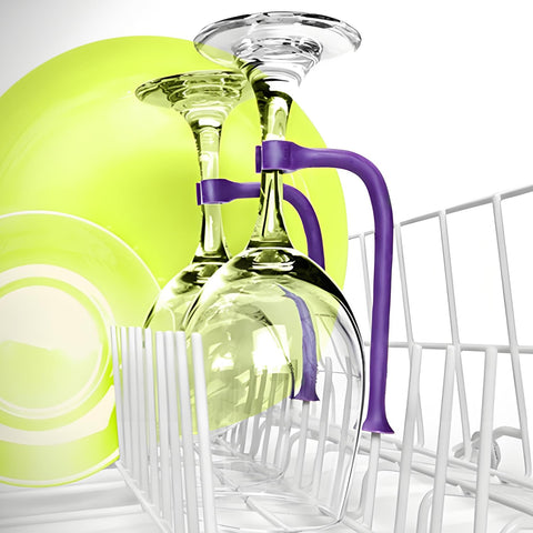 YouU UoYu stemware clip attaches to stems to prevent movement.