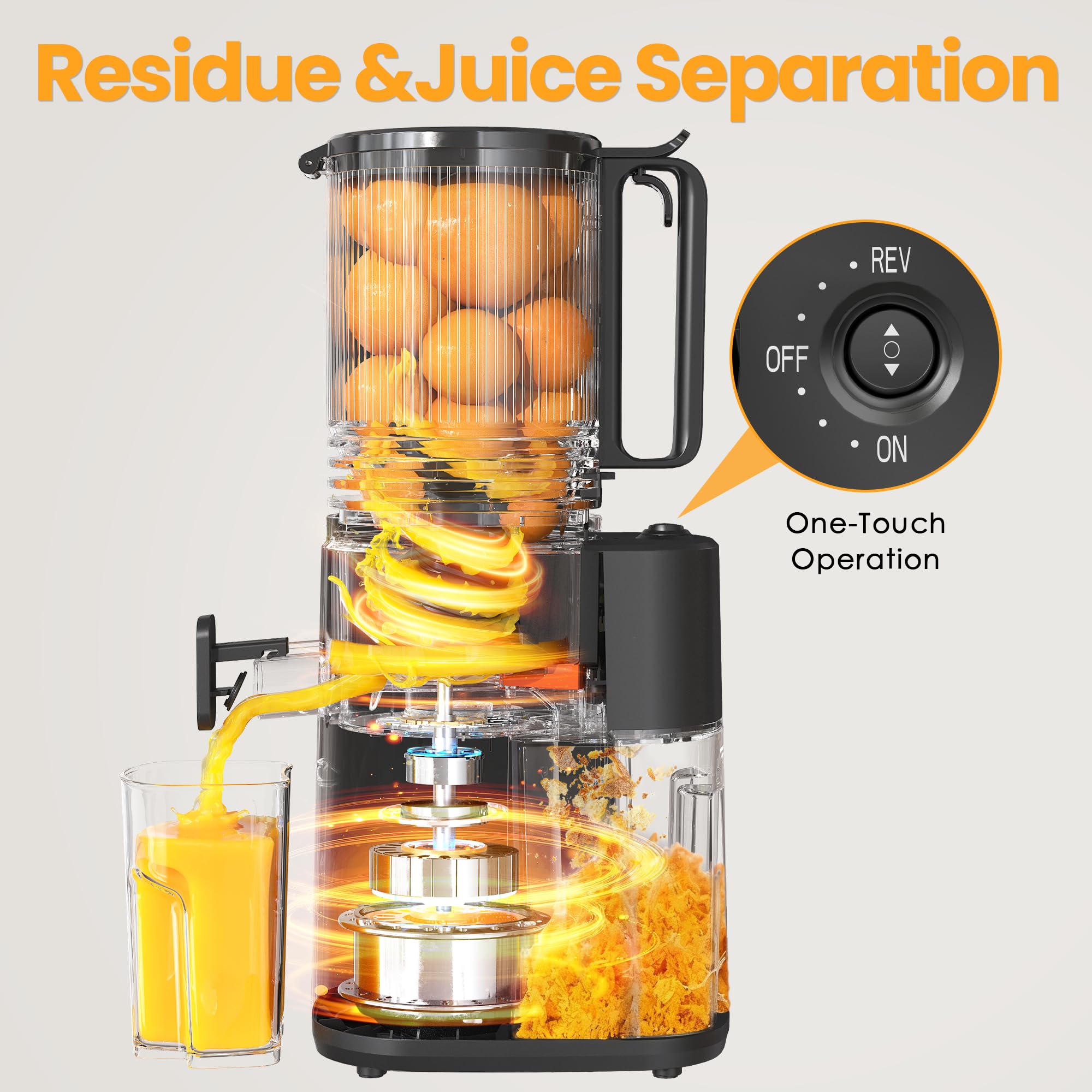 YOYDS detachable pulp outlet for quick disposal
