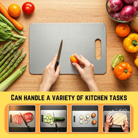YoYoulee dishwasher-safe board simplifies cleanup after cooking sessions.