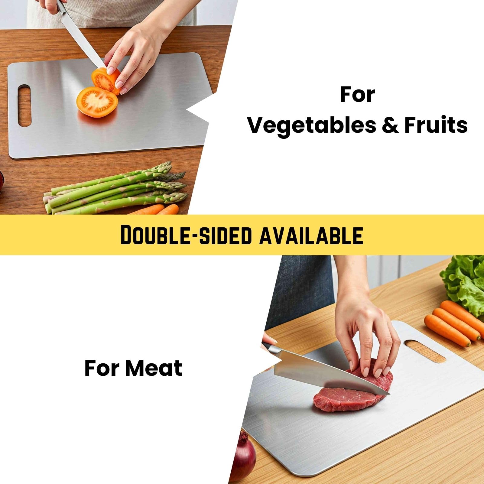 YoYoulee knife-friendly surface preserves blade sharpness during slicing tasks.