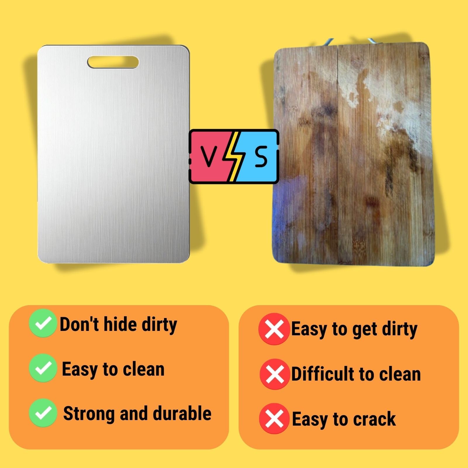 YoYoulee non-porous surface resists stains and odors for hygienic prep.