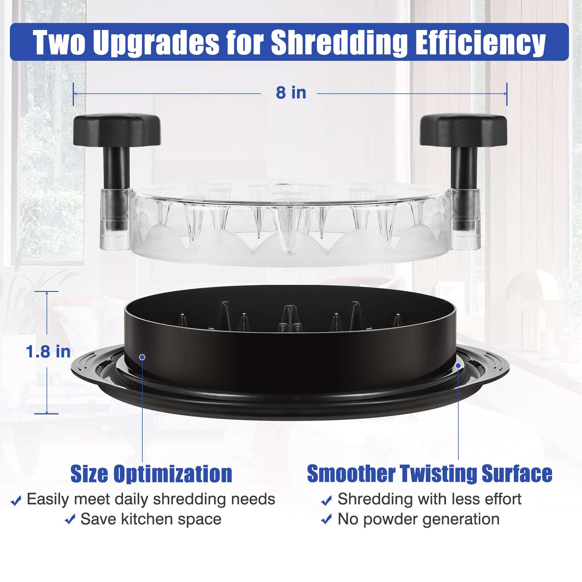 YOYOUTH chicken shredder tool twist anti slip base keeps it steady