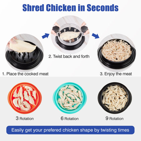 YOYOUTH chicken shredder tool twist ergonomic handles provide comfortable grip