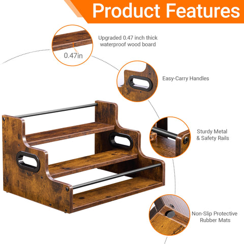 YQBRAO anti-slip pads keep the display steady on smooth surfaces.