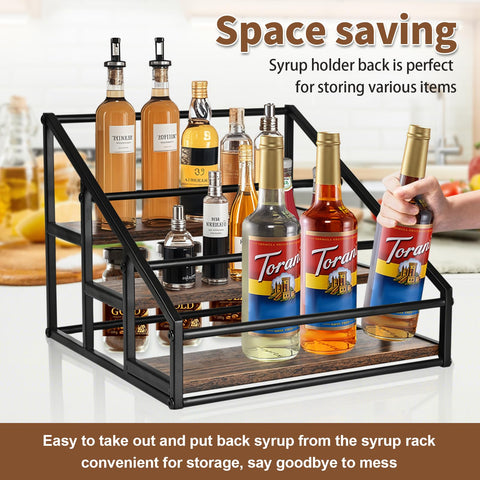 YQBRAO bar counter syrup display for cafe or home bar