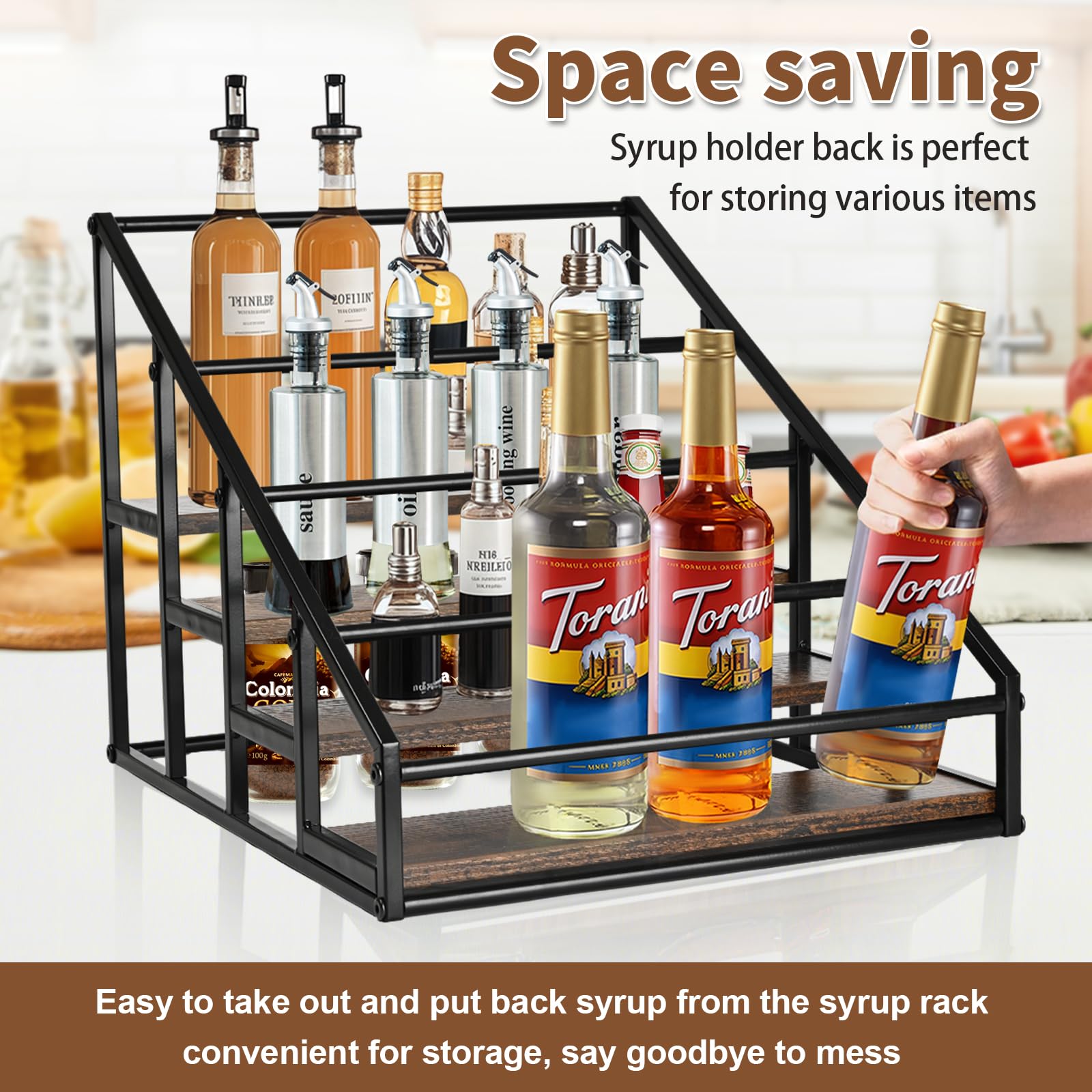 YQBRAO bathroom toiletries display stand keeps essentials tidy.