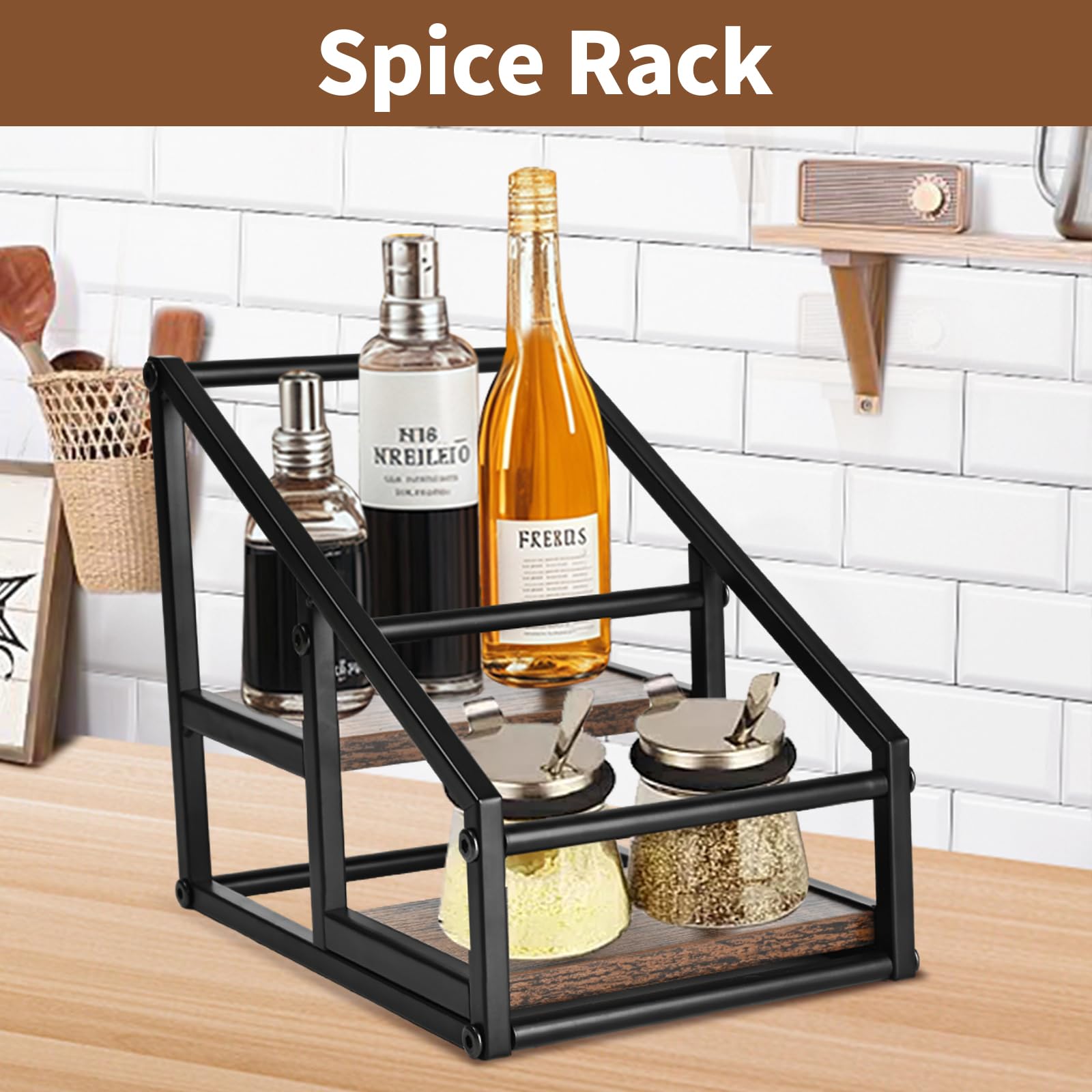 YQBRAO 2-tier stand enhances countertop organization and access.