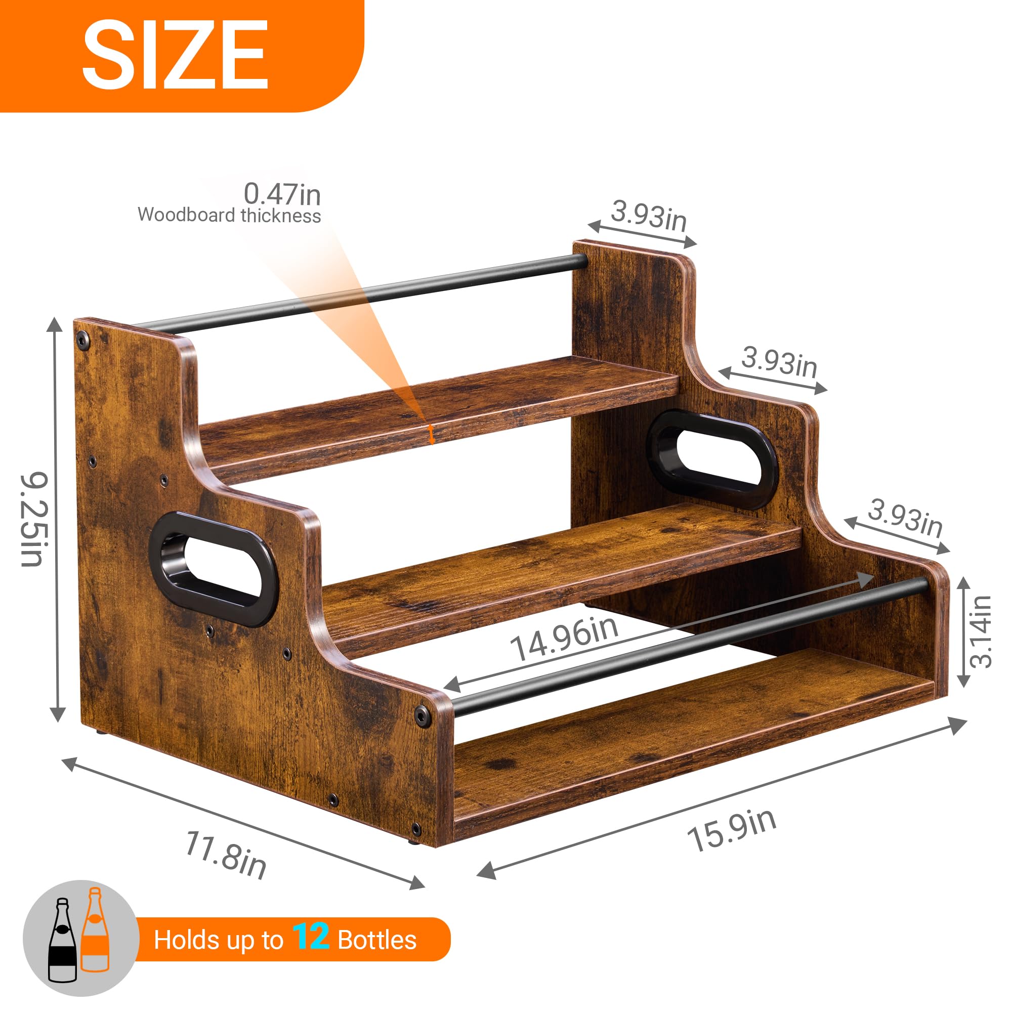 YQBRAO compact countertop design fits small spaces while keeping bottles accessible.