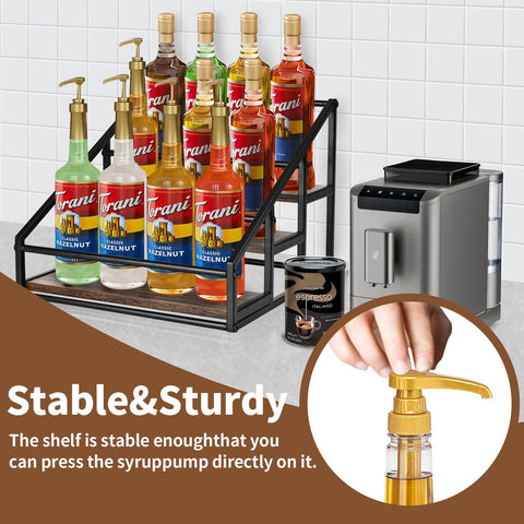 YQBRAO kitchen condiment display shelf keeps syrups and oils accessible