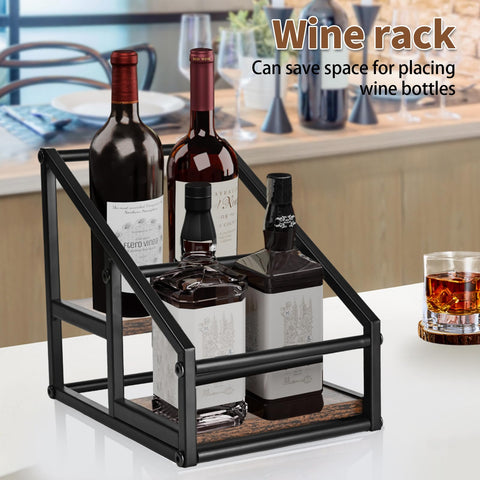 YQBRAO coffee station organizer adds rustic elegance to decor.