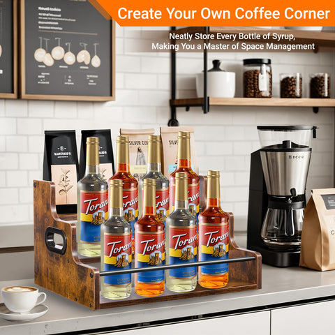 YQBRAO versatile use as coffee bar or spice rack option.