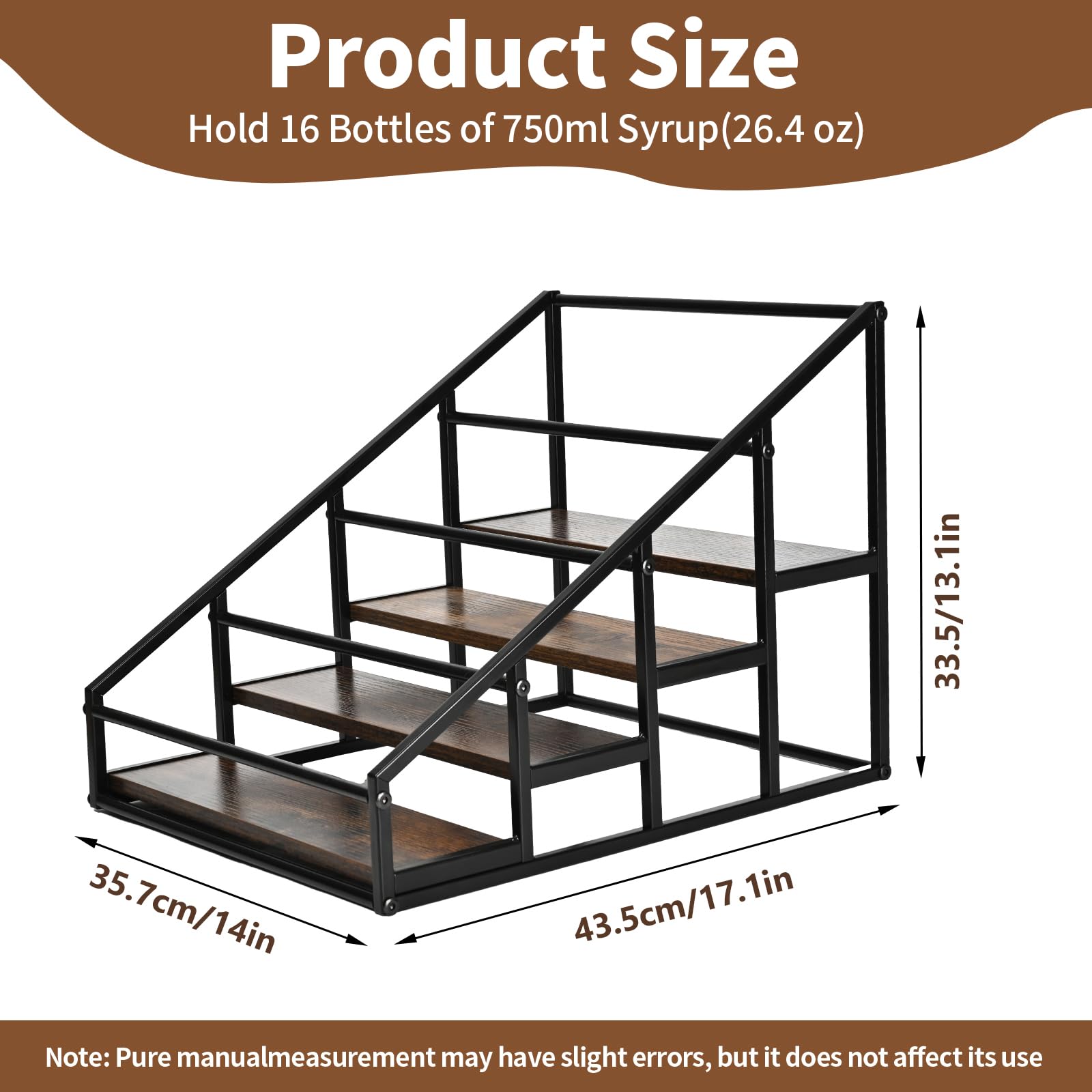 YQBRAO wine bottle display shelf ideal for showcasing bottles neatly.