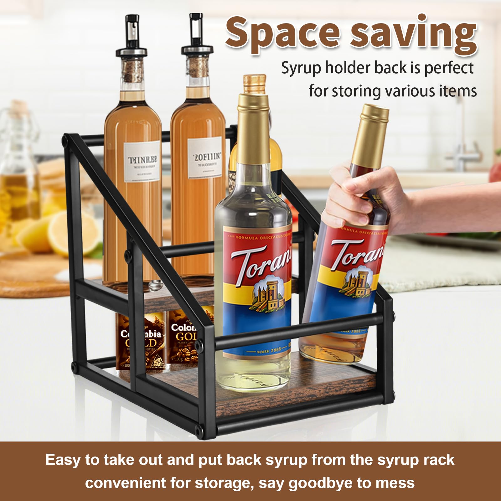 YQBRAO bottle display suitable for wine and liquor.
