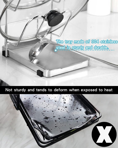 YQh space-saving vertical rack fits multiple lids and tools without clutter.