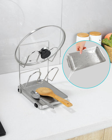 YQh sturdy stainless steel frame provides steady support during meal prep.