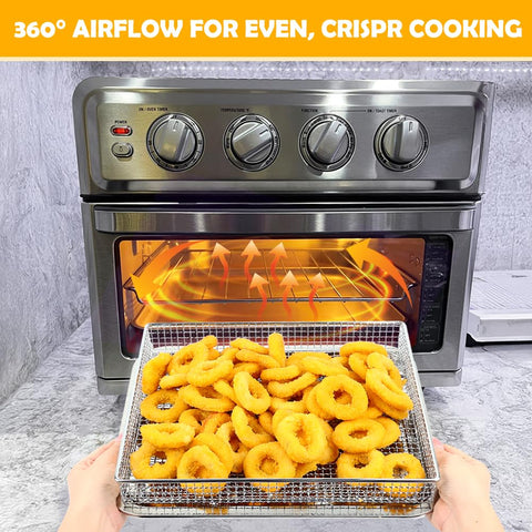 YQL air fryer basket crisps wings evenly with minimal flipping.