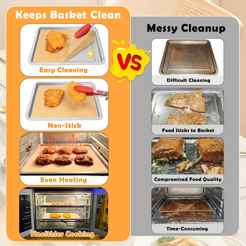 YQL food-grade unbleached paper ensures safe cooking and cooking surface protection.