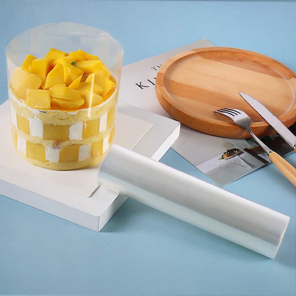 YQL clear sheet keeps cake edges intact during decoration.