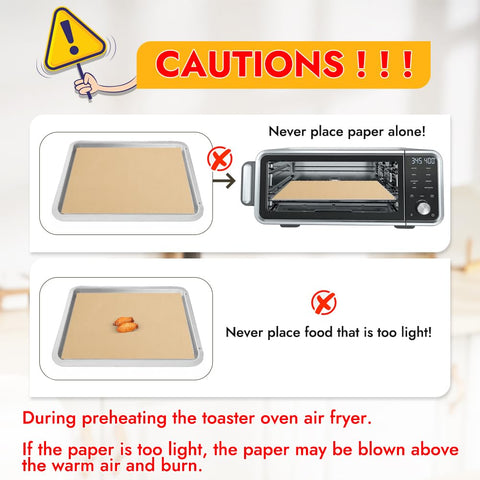 Tray with liner demonstrates flip-up toaster oven compatibility and mess-free cooking.