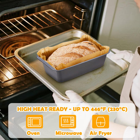 YQL parchment withstands heat up to 446F for versatile baking.