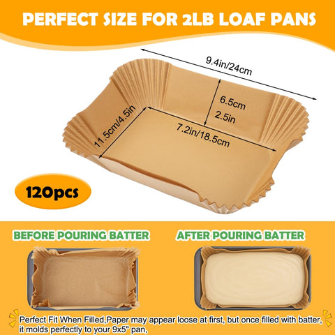 YQL pre-formed rectangle liners ready for standard 9x5 pans.