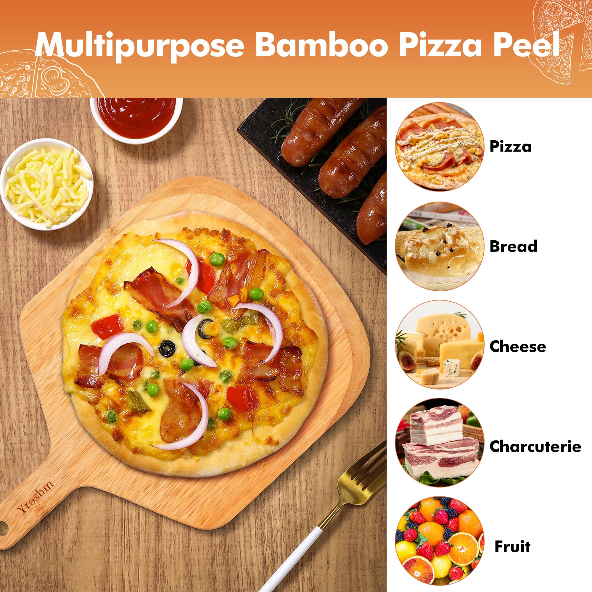 Yroshm bamboo peel surface is food-safe and easy to wipe clean