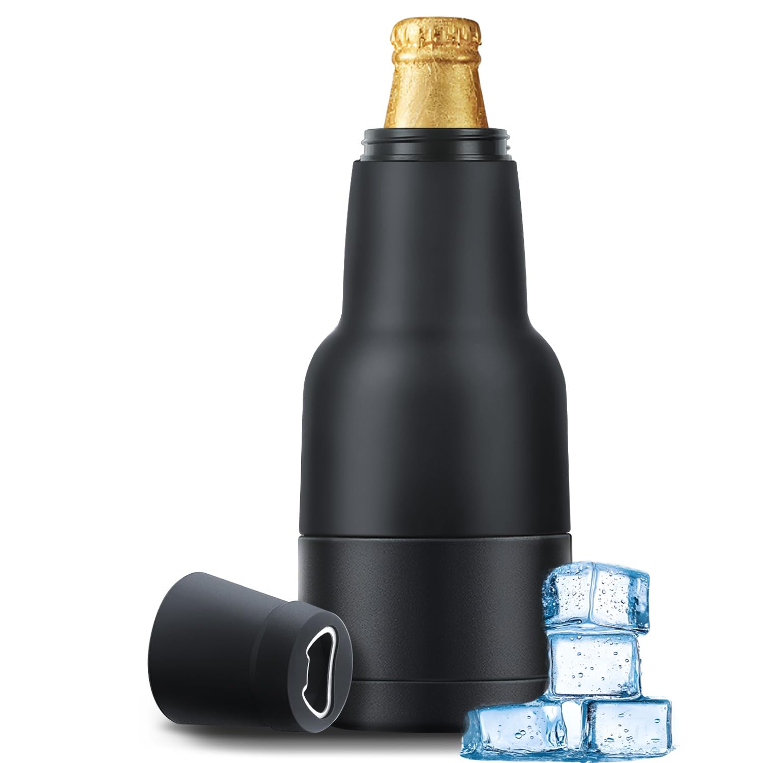 YRSENG Modelo bottle cooler on table keeps beer cold and spill free