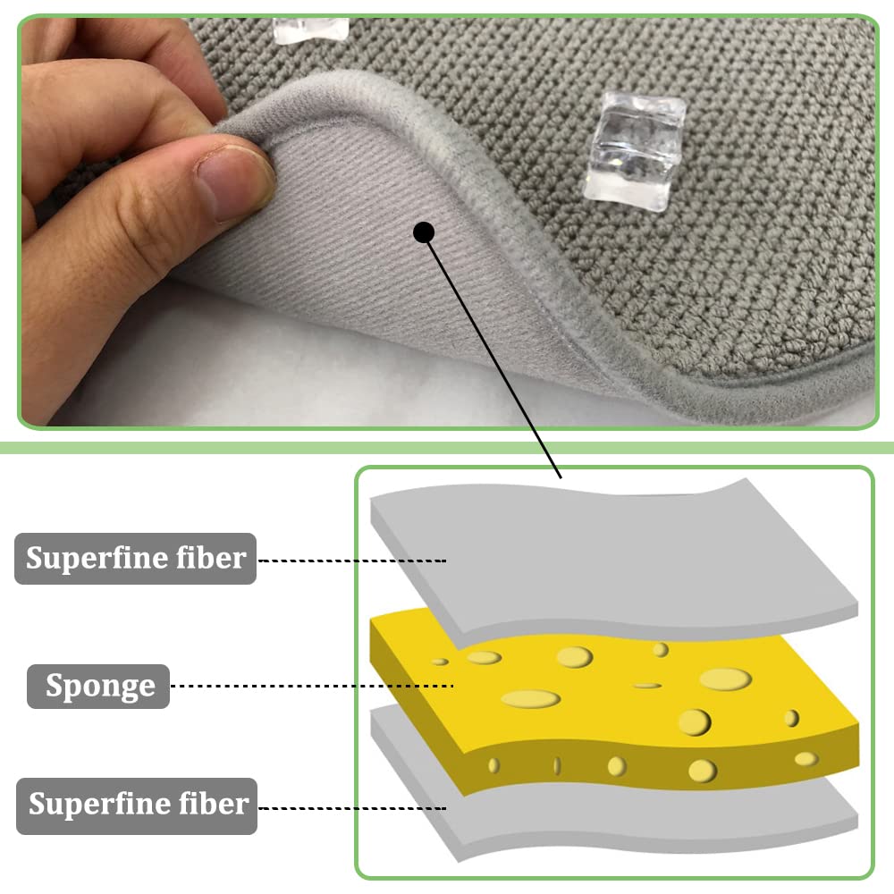Ysanciuu dish drying mat blue closeup highlights large drying surface.