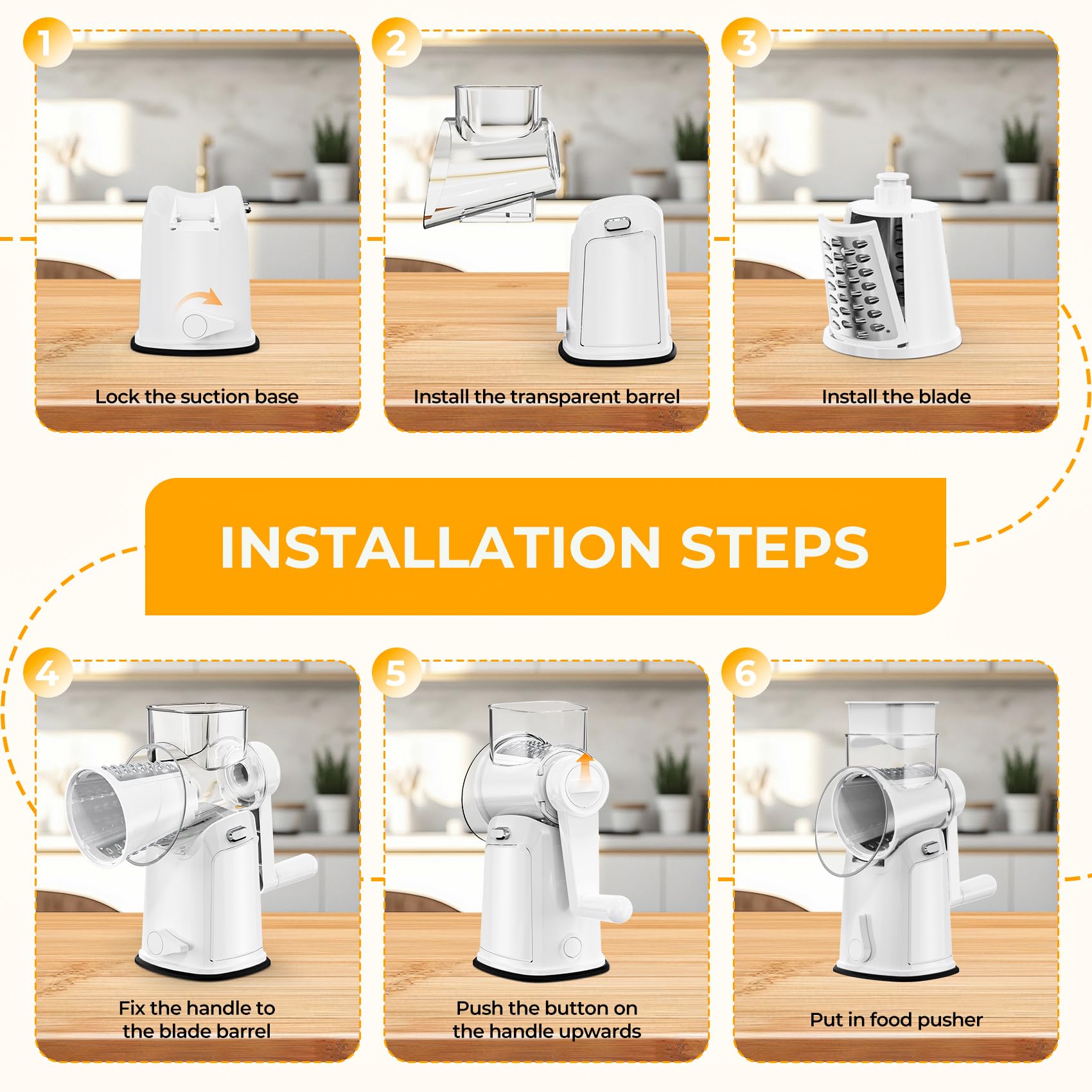 YSEPOZ five-blade-sets image demonstrates versatile options for cheese, veggies, nuts.