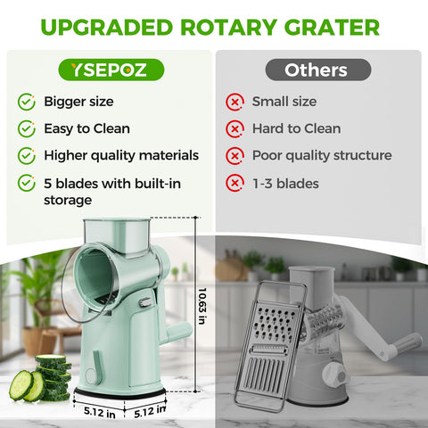 YSEPOZ side-opening blade storage keeps blades organized within reach for easy prep.