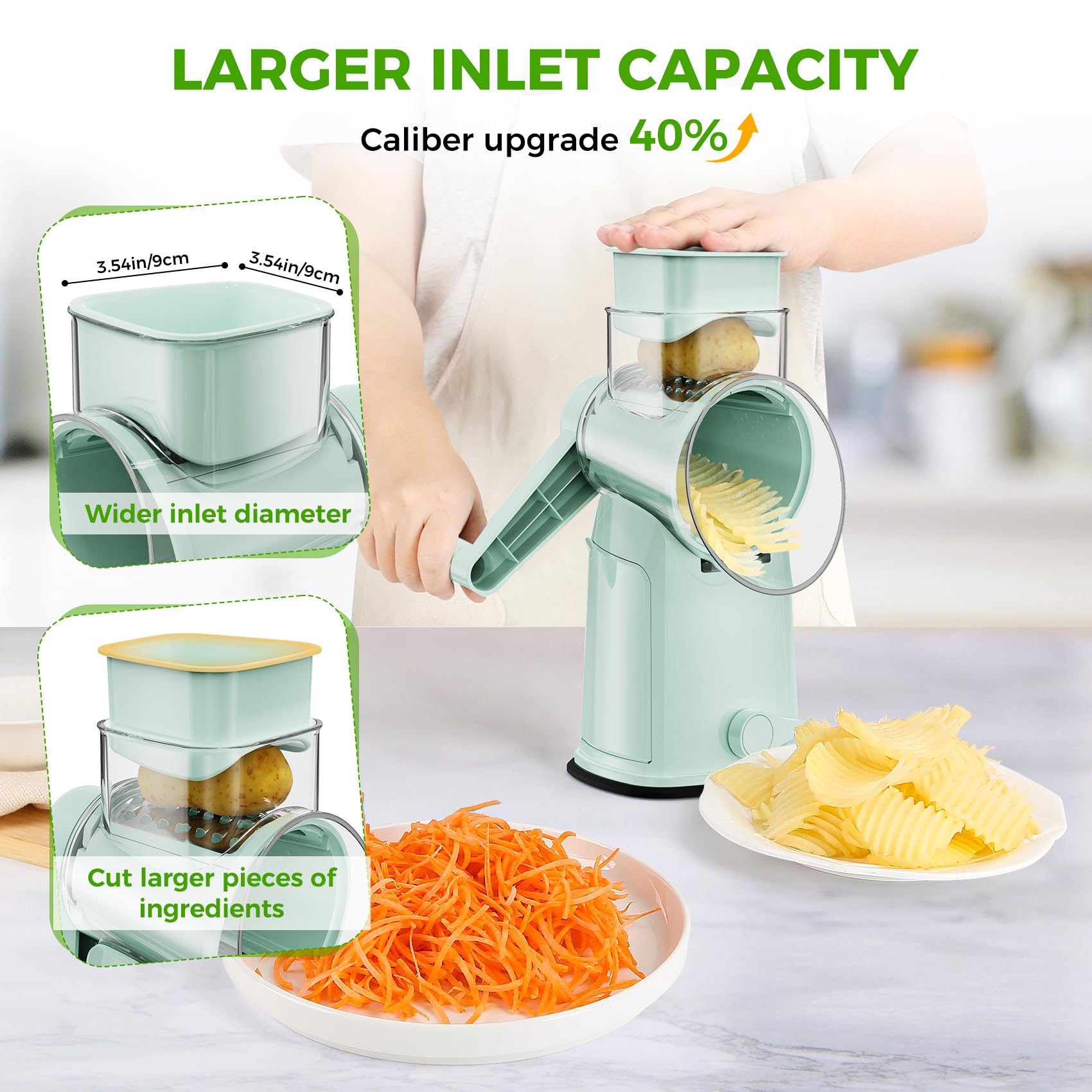 YSEPOZ stable suction base keeps the grater secure during use.