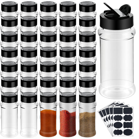 Ysglory 36-pack 3oz spice jars in clear bottles for quick spice identification