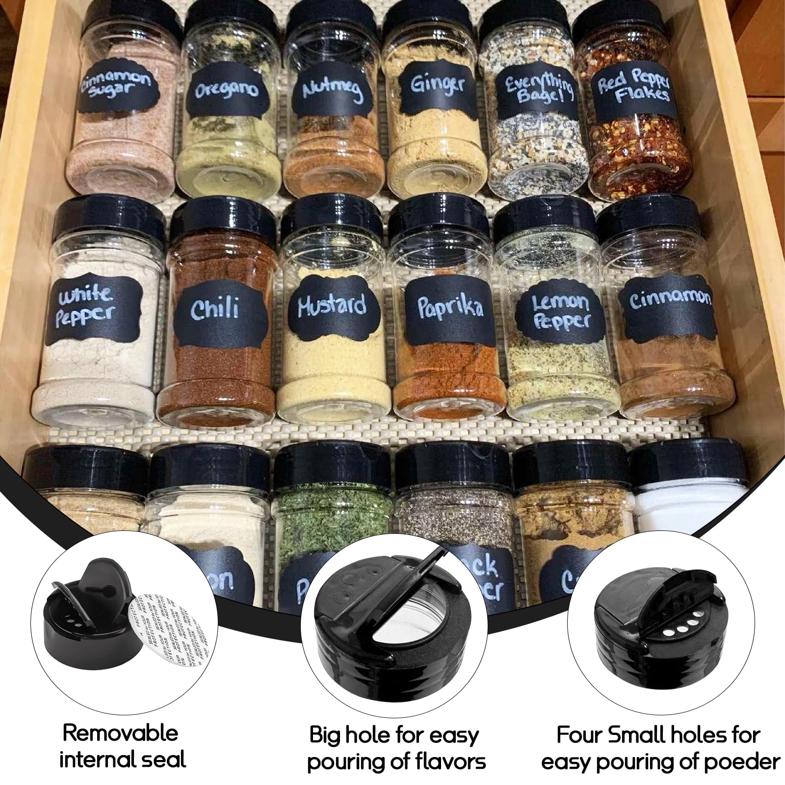 Bulk set of Ysglory jars ideal for bulk spices and herbs