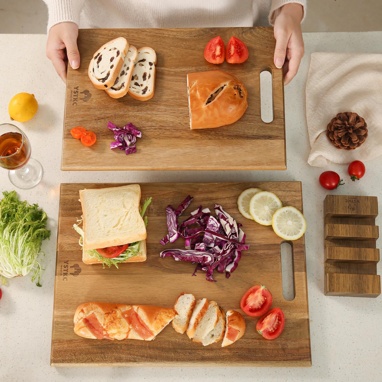 YSTKC cheese and meat tray option doubles as stylish serving board.