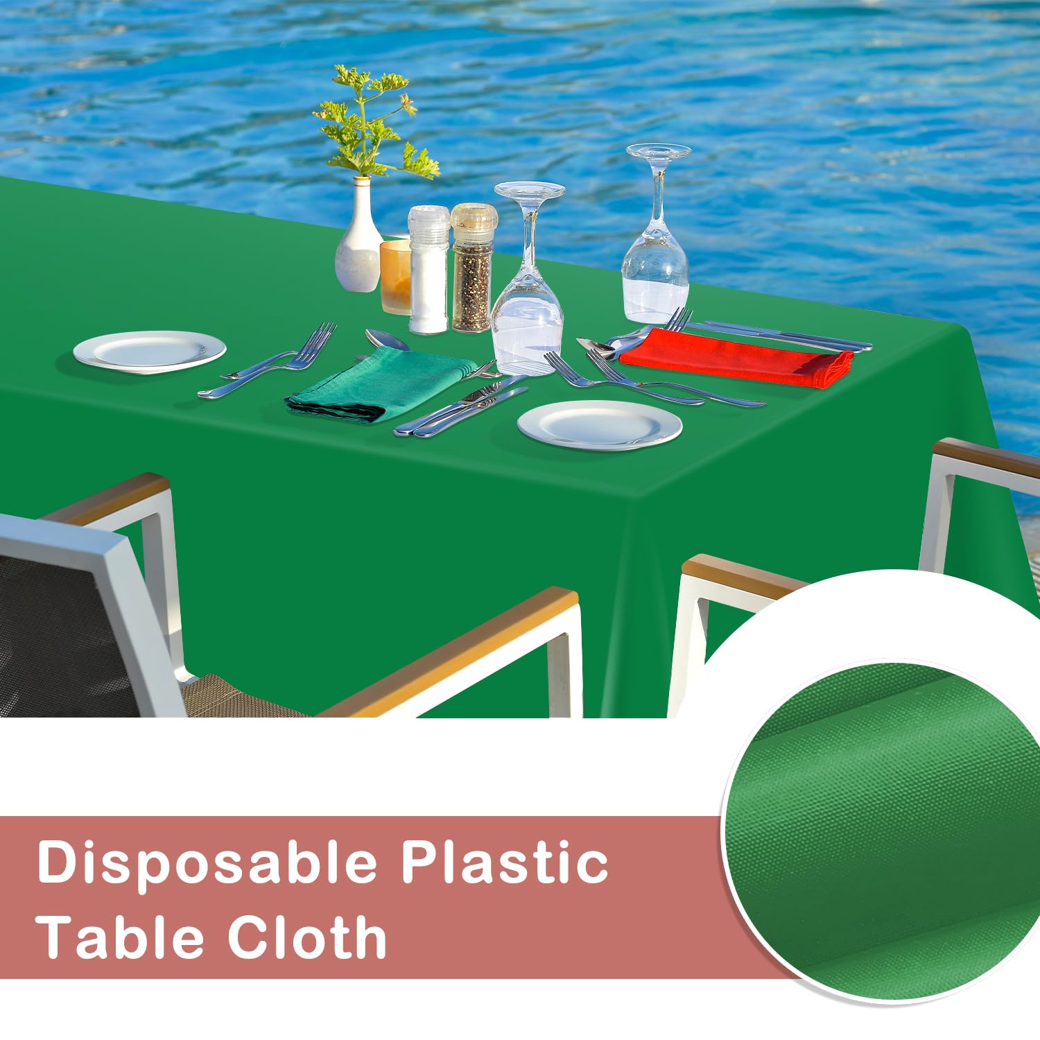 YSYJ disposable tablecloth ready for cleanup after a celebration