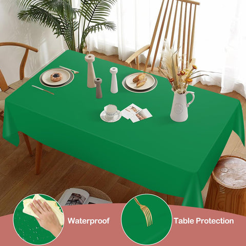 YSYJ water-resistant tablecloth protects the table from spills