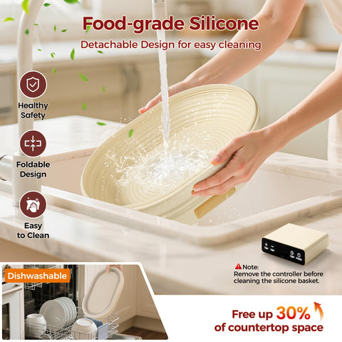 YSZZYSM BPA-free heat-resistant silicone surface for durable baking prep.
