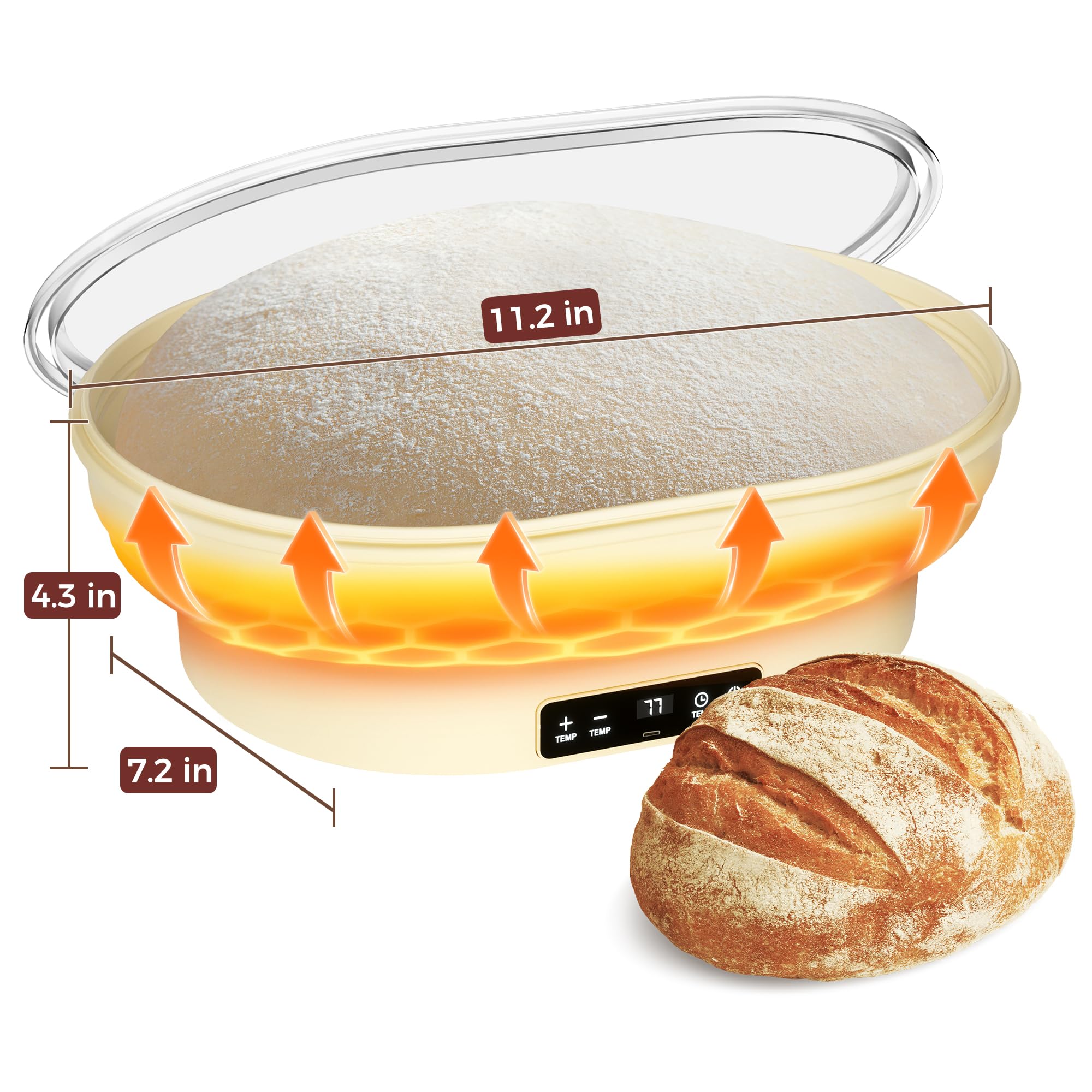 YSZZYSM kitchen setup showing bread rising with confident timing.