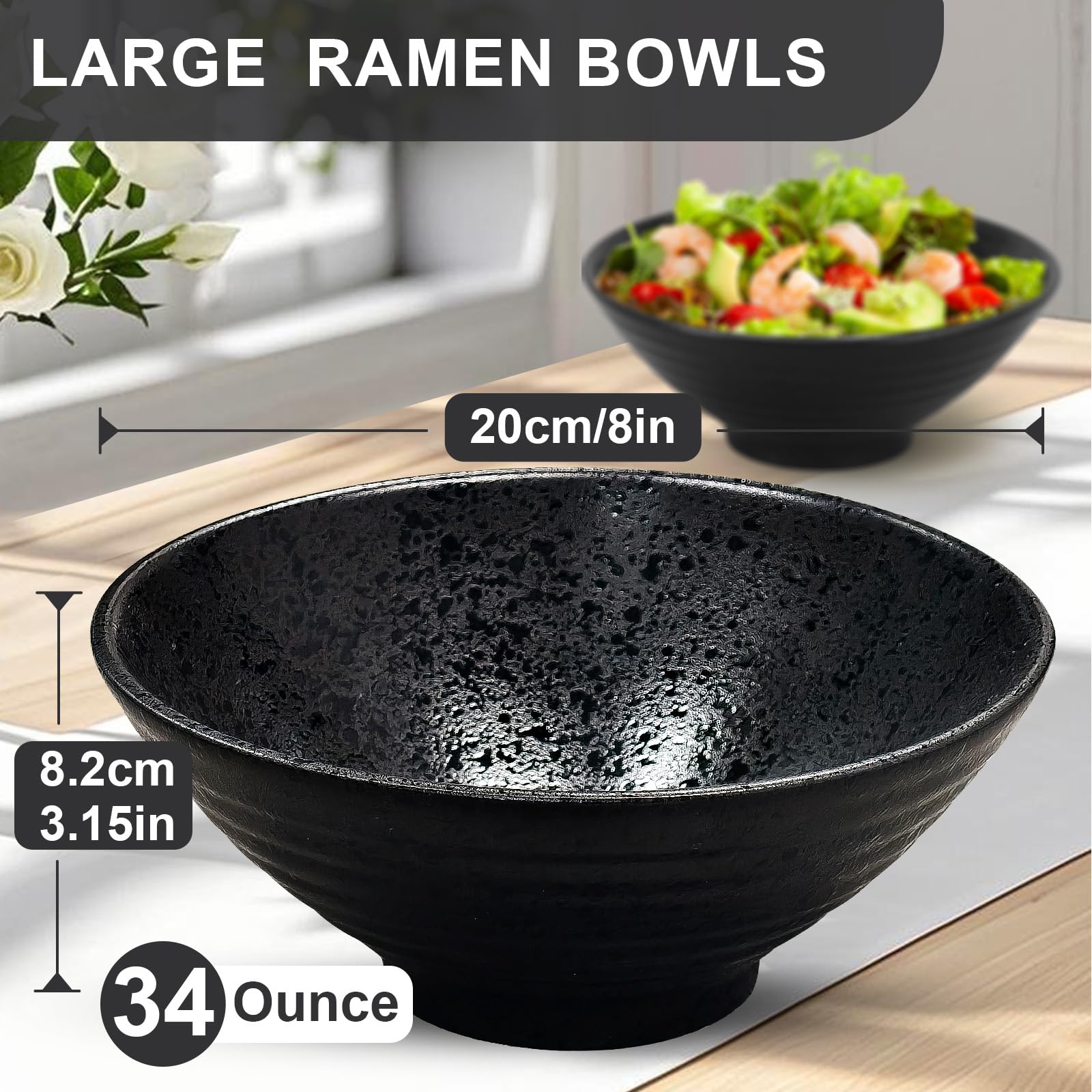 YTLEMON hand-painted ceramic pattern enhances table presentation for noodles.