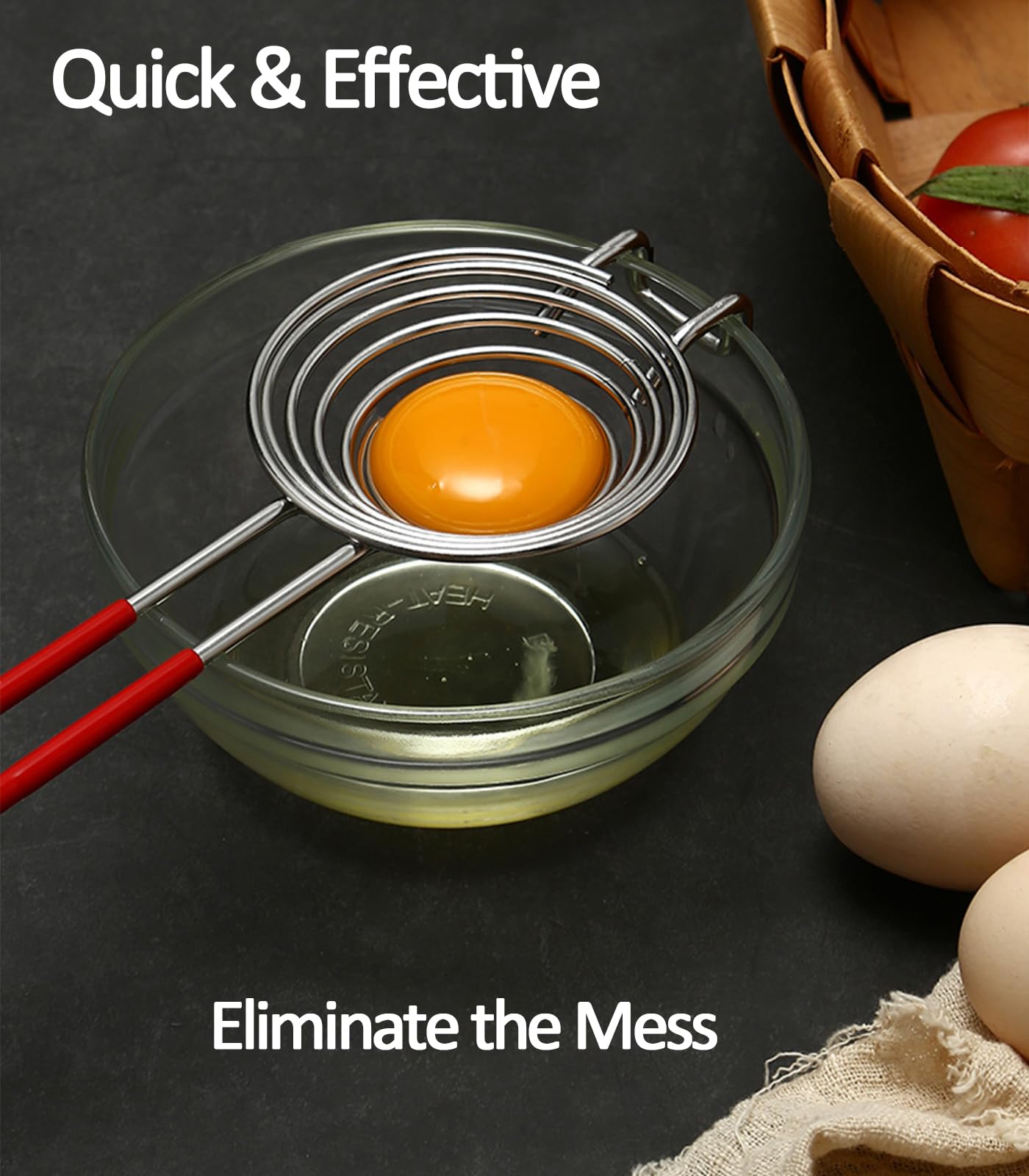 Ytuomzi dishwasher-safe egg separator easy to clean after cooking