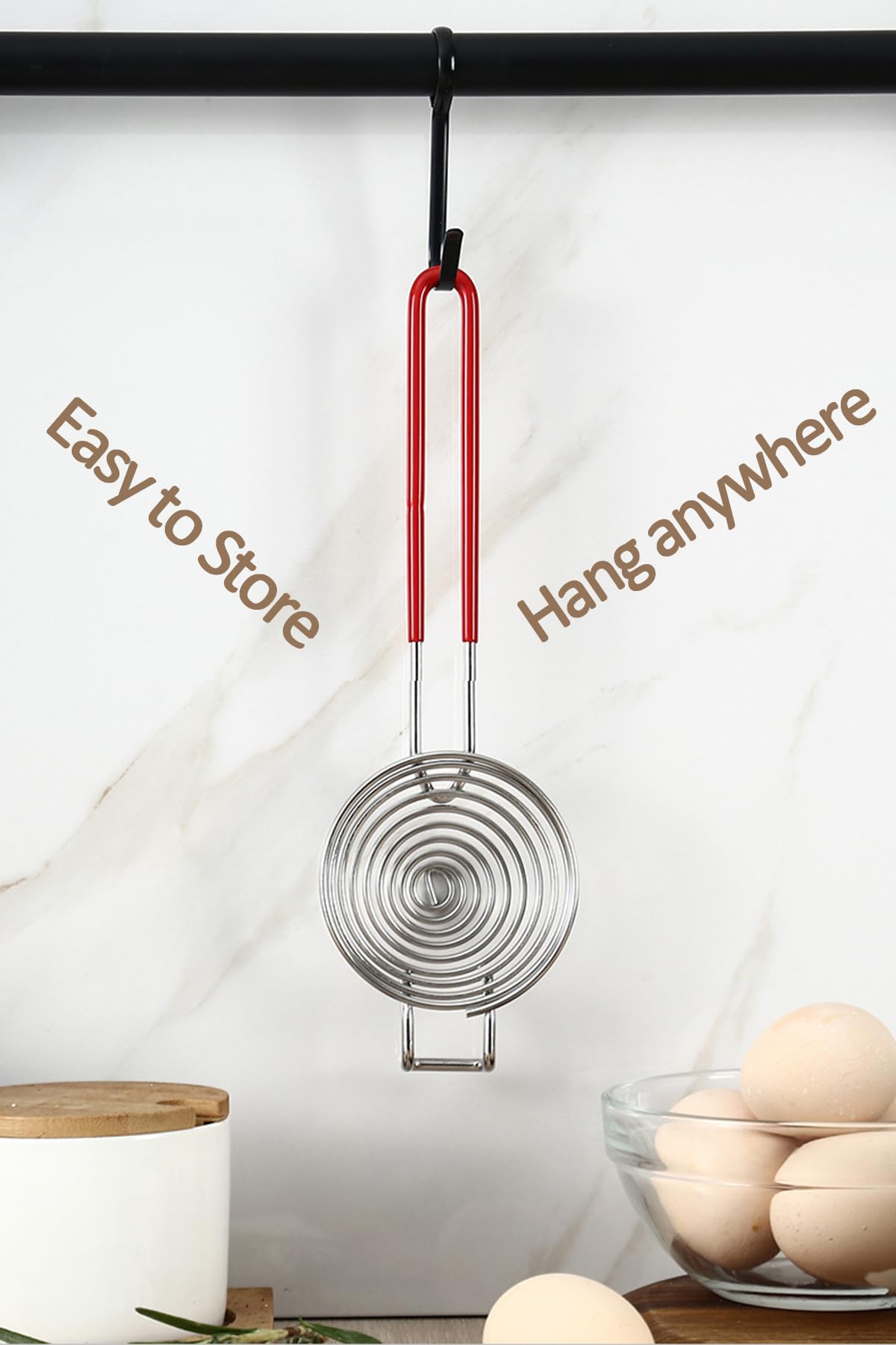 Ytuomzi egg separator spiral-filter design quickly separates whites from yolks