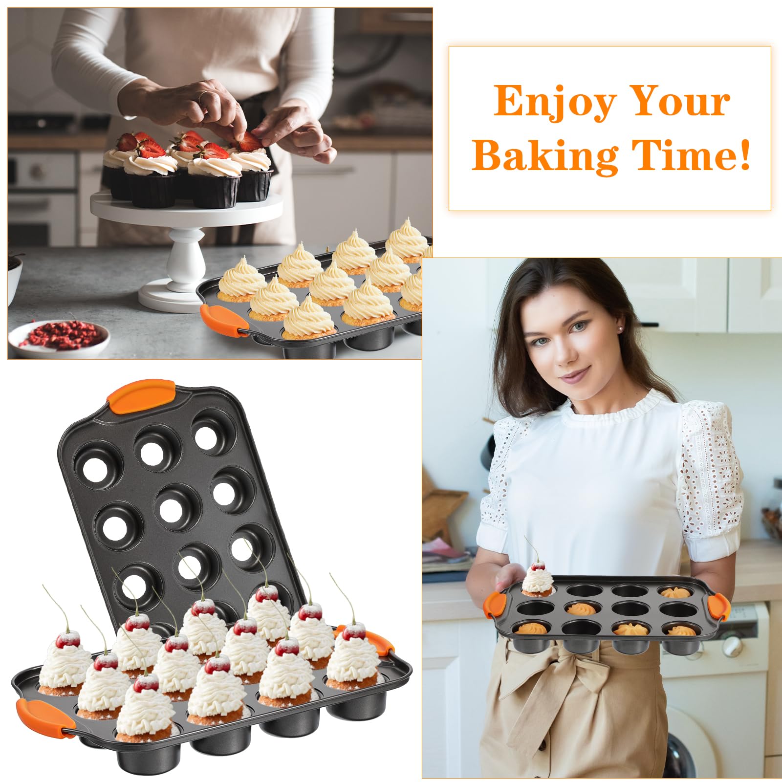 Yuanan dual-pan set measures 13 by 8 by 1.5 inches for standard ovens.
