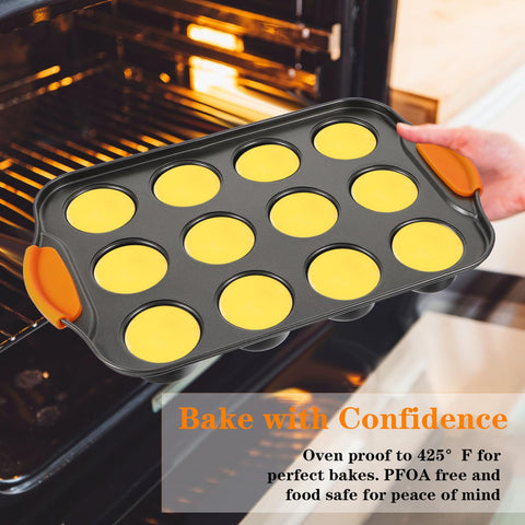 Yuanan versatile baking pan set for mini cheesecakes muffins and more.