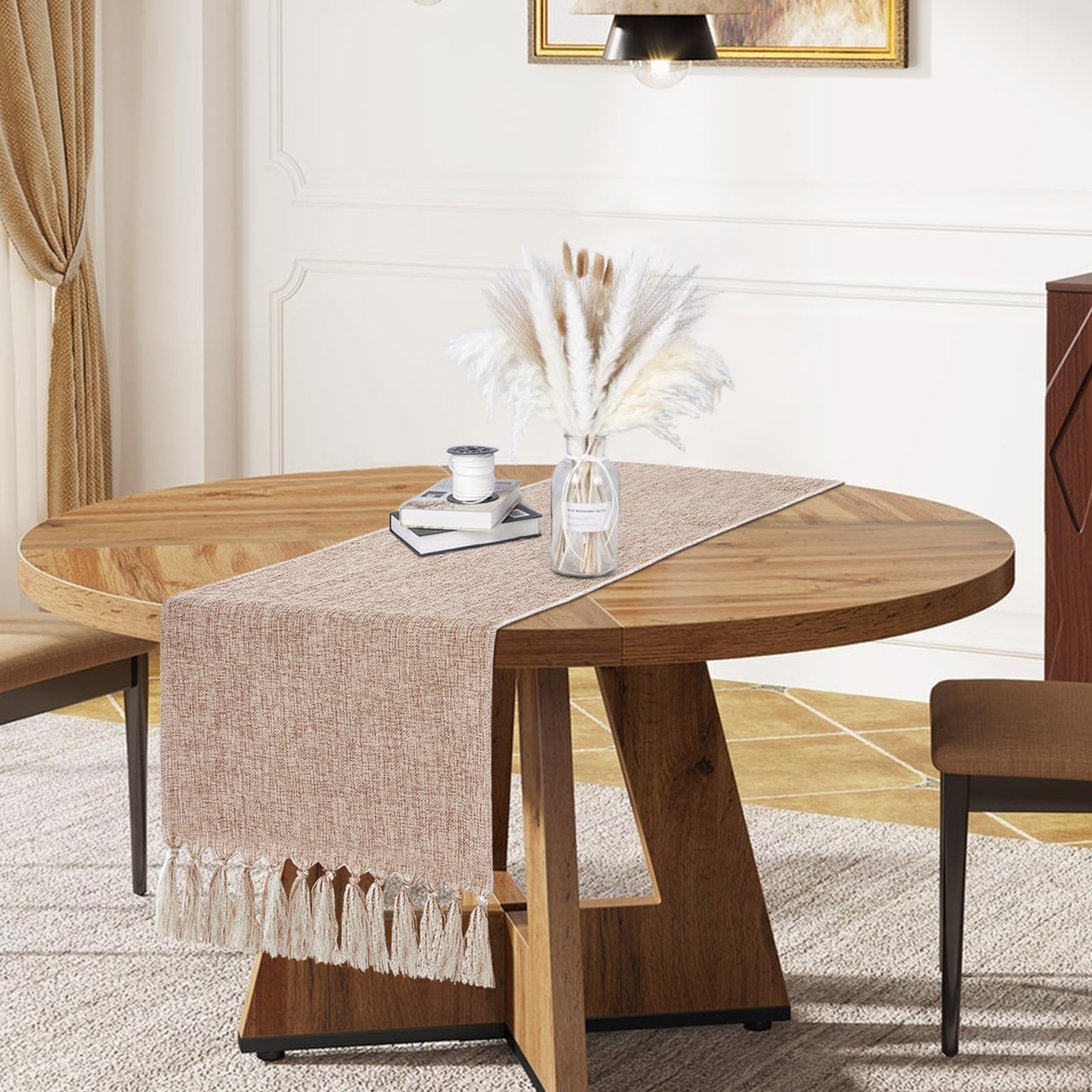 yuboo Boho table runner care and wash friendly for weekly use