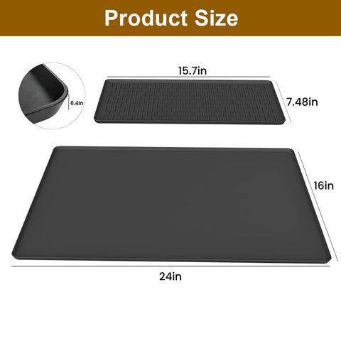 Yudevey mat shows detachable drying pad for cups in small spaces.