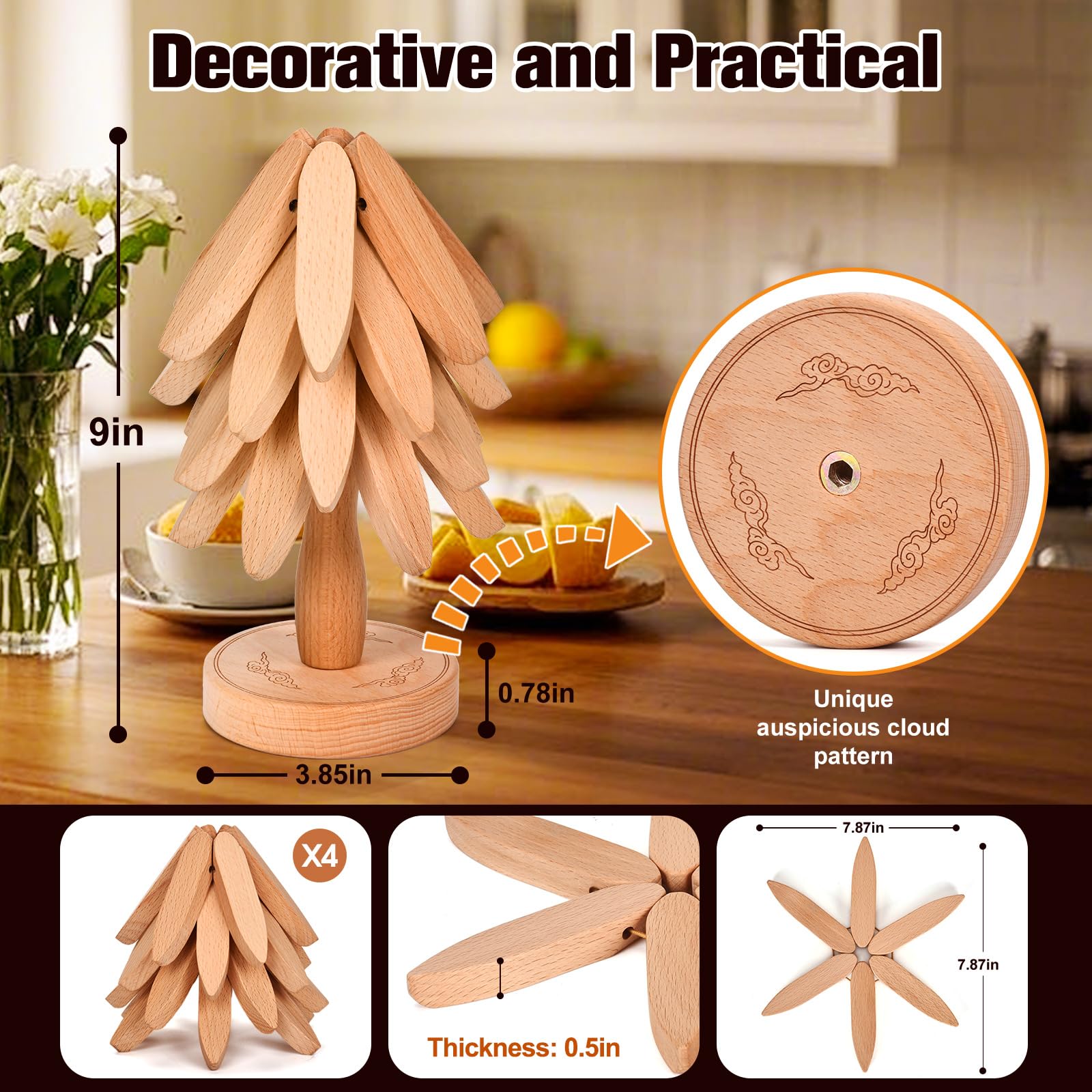 Yueji Huisimple trivet withstands up to 450°F for daily cooking