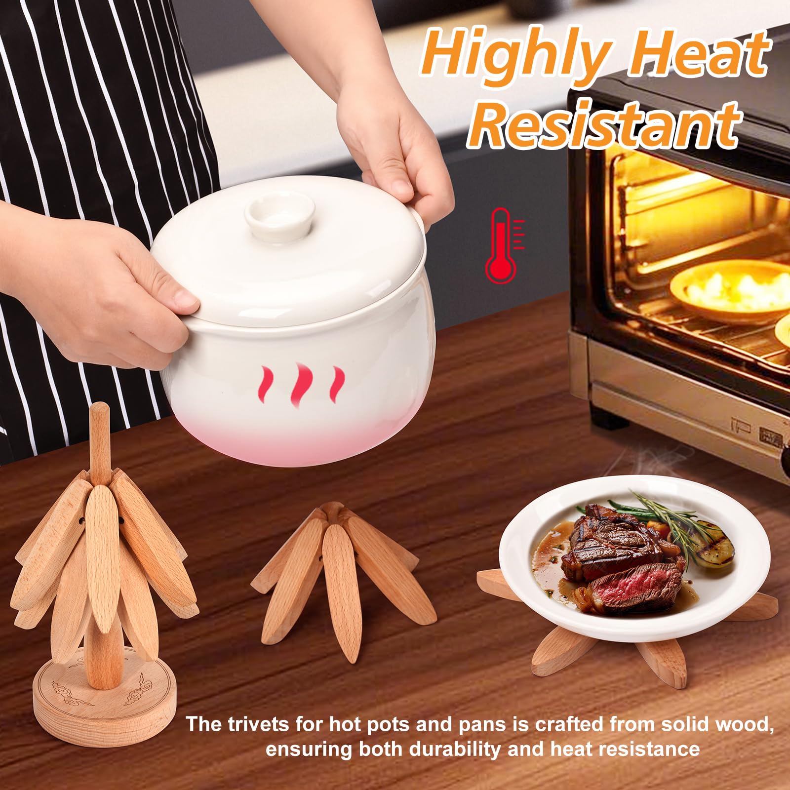 Yuejihuisimple heat resistance up to 450°F protecting surfaces during cooking