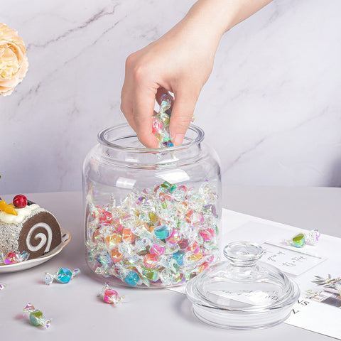 YUEJUM 50oz snack jar protects moisture and presents contents clearly