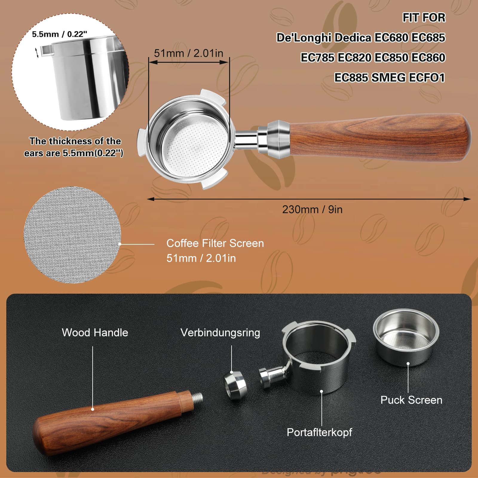 See the extraction process clearly to spot tamping or grind issues.