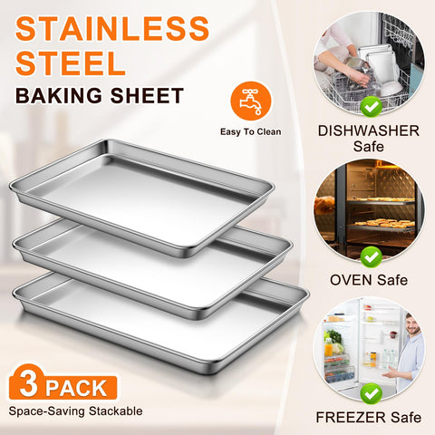 Yuiicaov baking sheet distributing heat evenly for uniform browning.